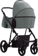 Детская коляска 2 в 1 Bebetto Flavio PRO 09 green, 100% Эко-кожа